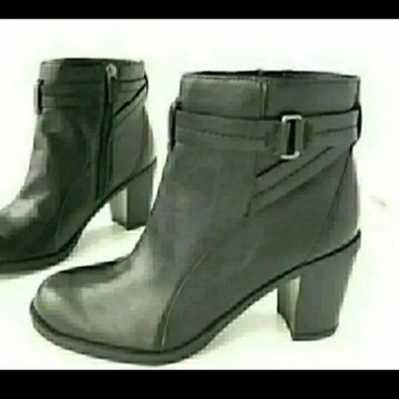 FRANCO SARTO BOOTS BOOTIES BLACK BLOCK HEEL SIZE 6 WOMENS SIZE 6 - Picture 5 of 6